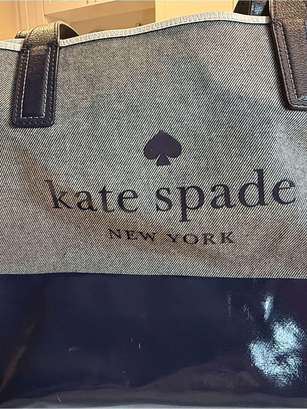 kate spade Denim and Navy Logo Tote